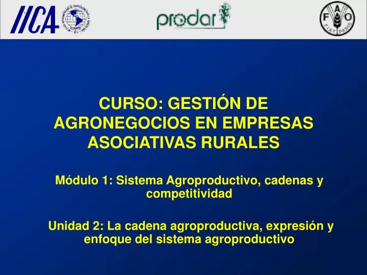 curso gesti n de agronegocios en empresas asociativas rurales