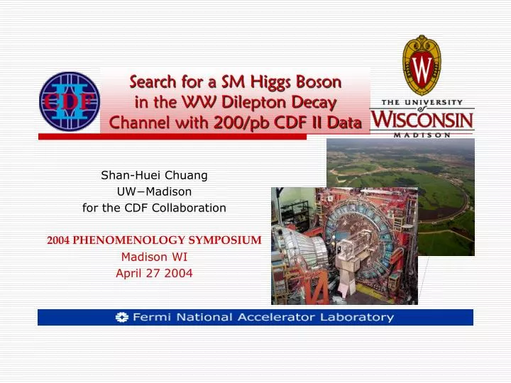 search for a sm higgs boson in the ww dilepton decay channel with 200 pb cdf ii data
