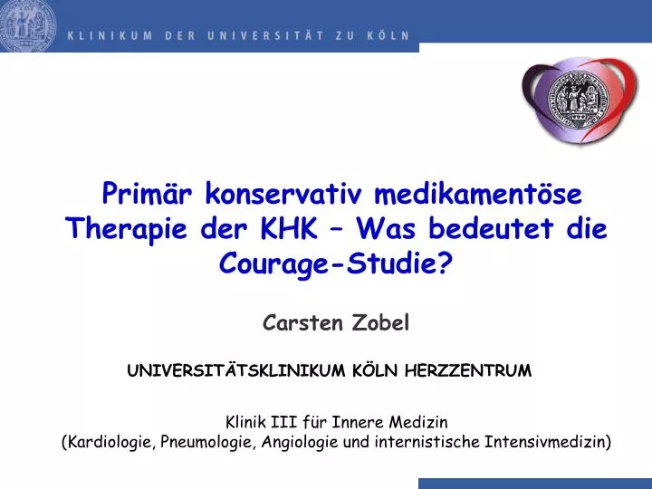 prim r konservativ medikament se therapie der khk was bedeutet die courage studie