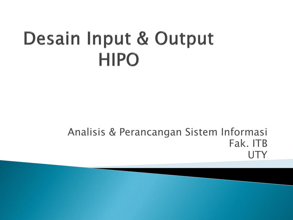 PPT - Desain Input & Output HIPO PowerPoint Presentation, free download ...