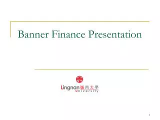 Banner Finance Presentation