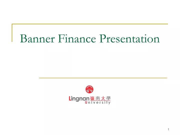 banner finance presentation