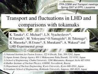 Transport and fluctuations in LHD and comparisons with tokamaks