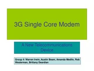 3G Single Core Modem