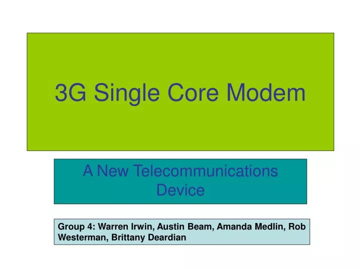 3g single core modem
