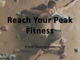 Reach Your Peak Fitness