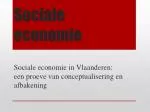 Sociale economie - slide 1