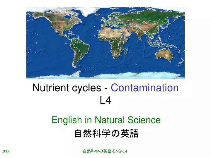 nutrient cycles contamination l4