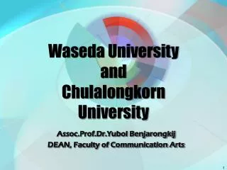 Waseda University and Chulalongkorn University