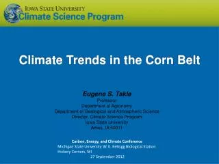 Climate Trends in the Corn Belt