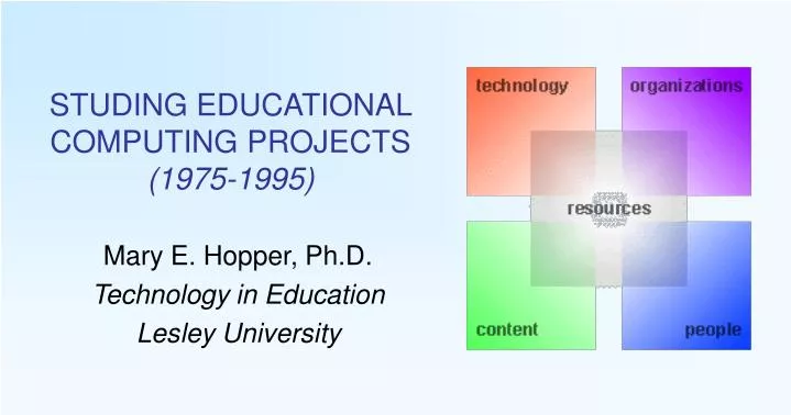 studing educational computing projects 1975 1995