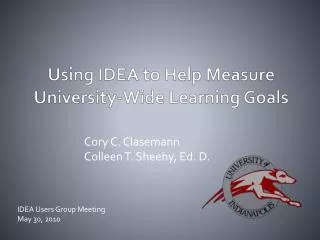 Using IDEA to Help Measure University-Wide Learning Goals