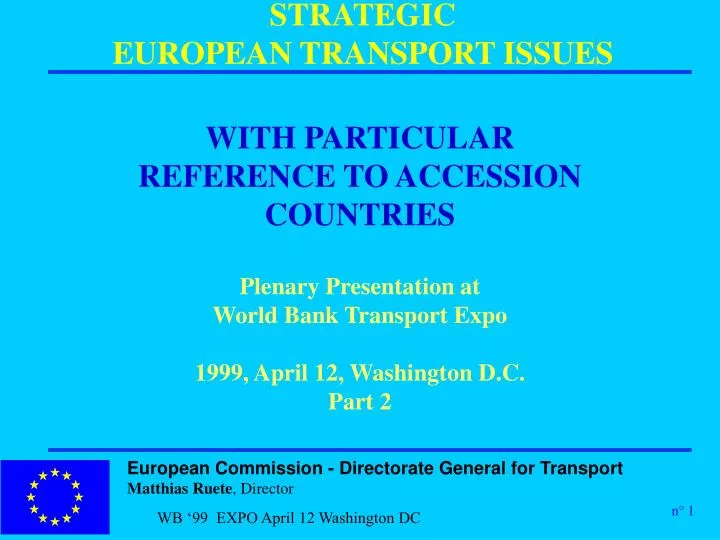 strategic european transport issues