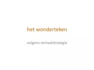 het wonderteken