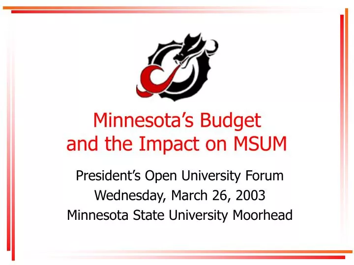 minnesota s budget and the impact on msum