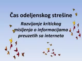 as odeljenskog stre ine