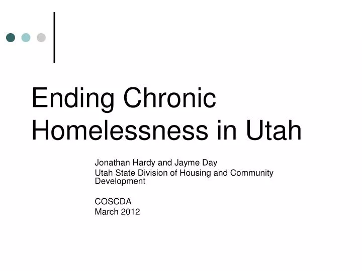 ending chronic homelessness in utah