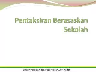 pentaksiran berasaskan sekolah