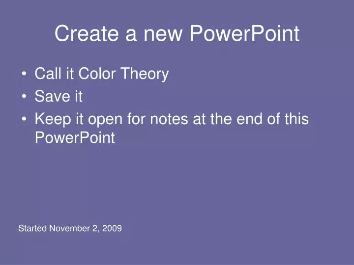 create a new powerpoint