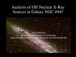 Analysis of Off-Nuclear X-Ray Sources in Galaxy NGC 4945