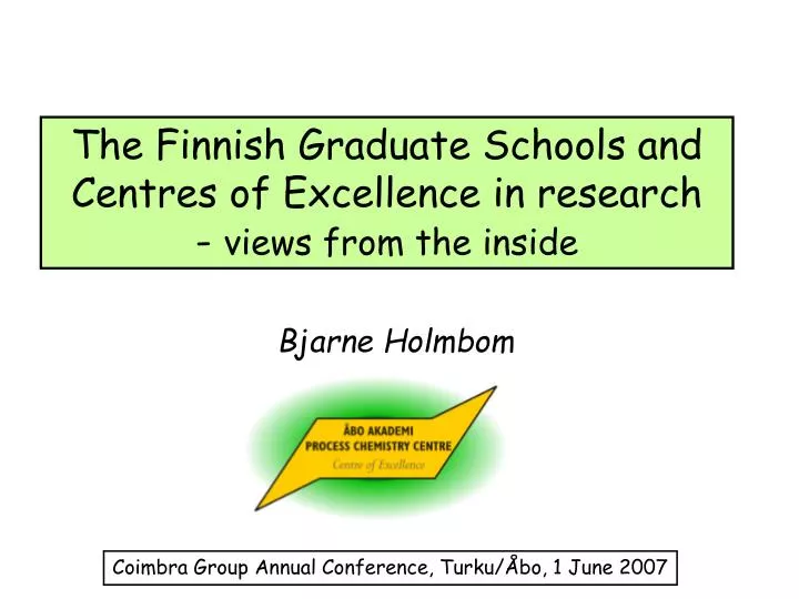 the finnish graduate schools and centres of excellence in research views from the inside