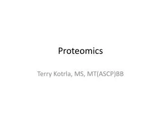 Proteomics