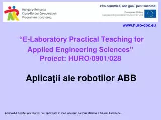 e laboratory practical teaching for applied engineering sciences proiect huro 0901 028