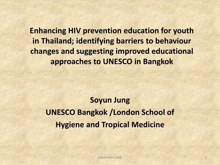 soyun jung unesco bangkok london school of hygiene and tropical medicine