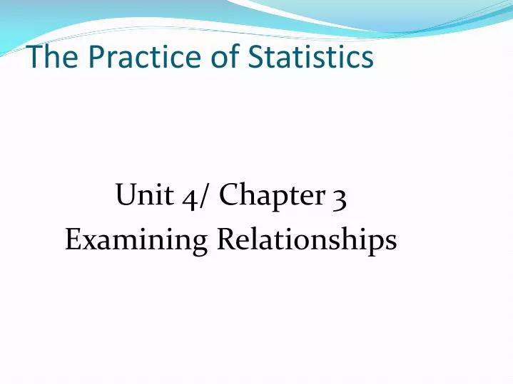 unit 4 chapter 3 examining relationships