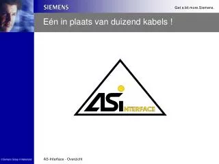 e n in plaats van duizend kabels