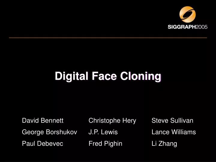digital face cloning