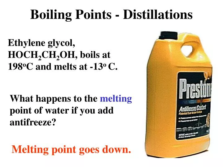 boiling points distillations