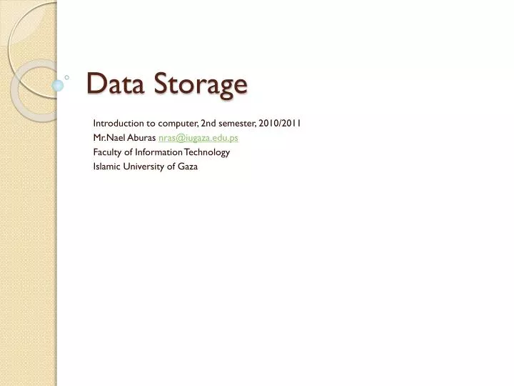 data storage