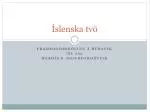 Íslenska tvö - slide 1