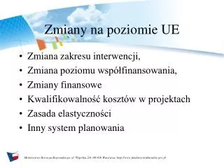 zmiany na poziomie ue