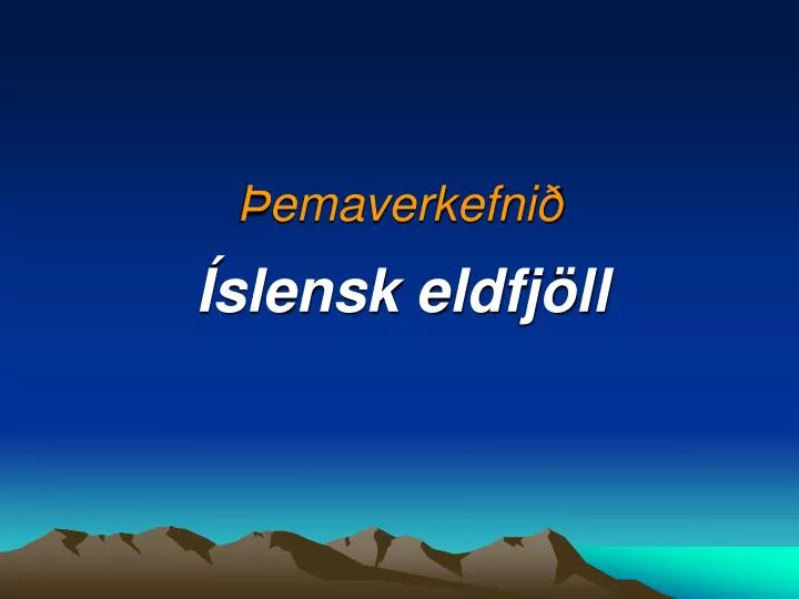 emaverkefni