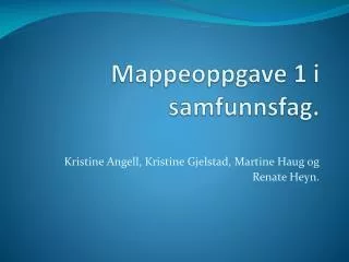 mappeoppgave 1 i samfunnsfag