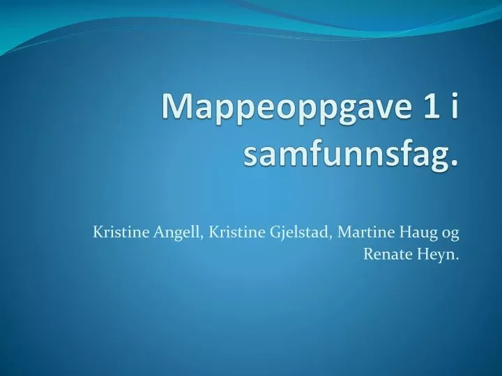 mappeoppgave 1 i samfunnsfag