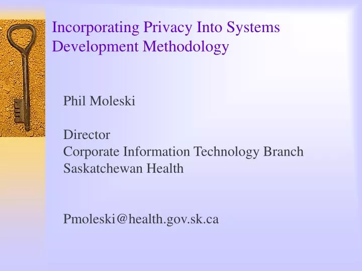 incorporating privacy into systems development methodology