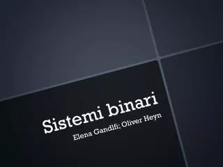sistemi binari