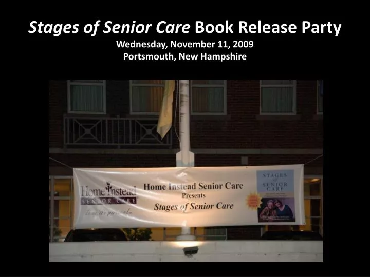 stages of senior care book release party wednesday november 11 2009 portsmouth new hampshire