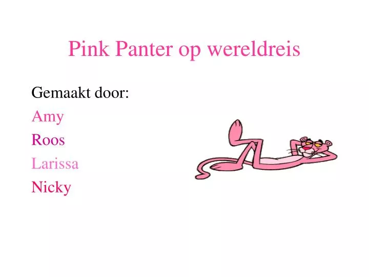 pink panter op wereldreis