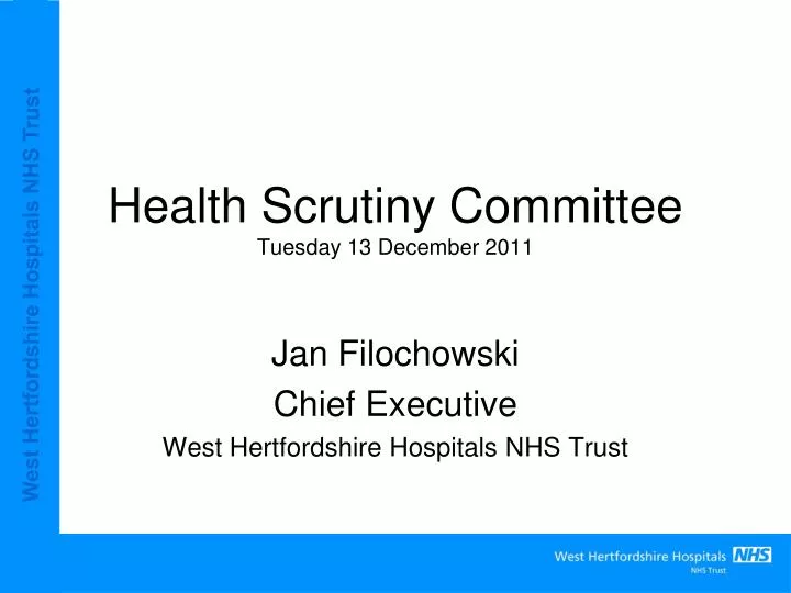 health scrutiny committee tuesday 13 december 2011