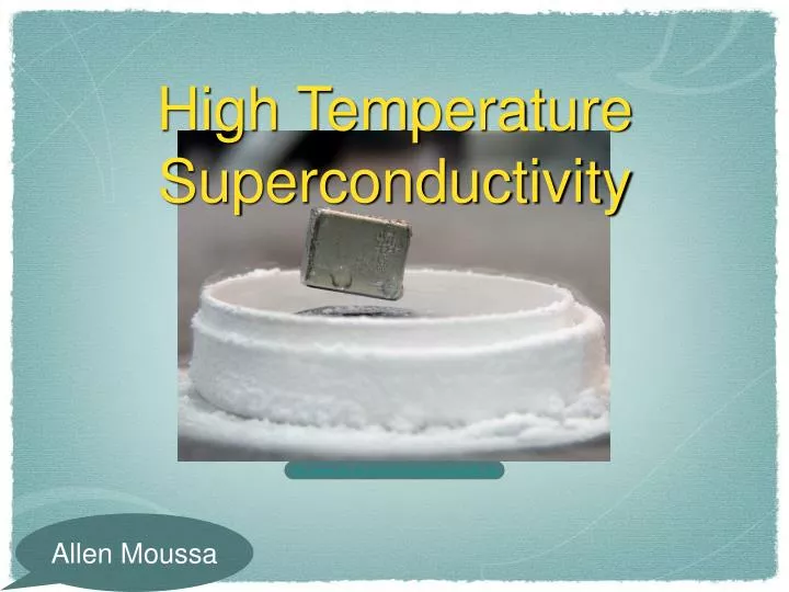 high temperature superconductivity
