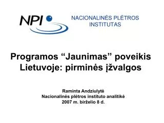 na c ional in s pl tros institut as