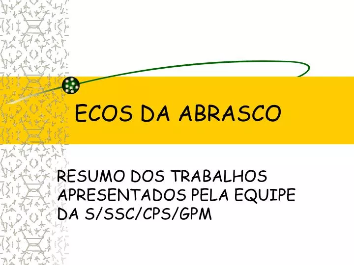 ecos da abrasco