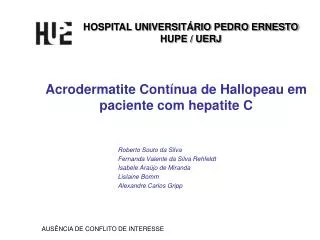 acrodermatite cont nua de hallopeau em paciente com hepatite c