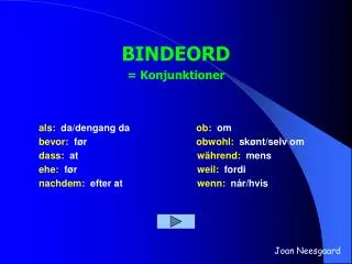 BINDEORD = Konjunktioner