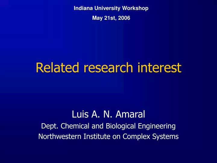 related research interest