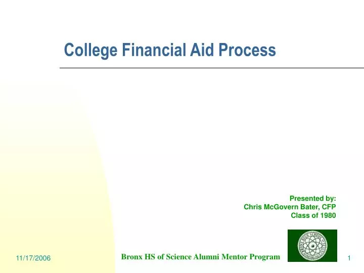 college financial aid process